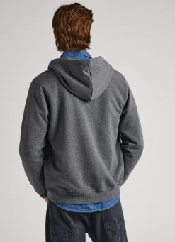 Men Pepe Jeans Zip Hooded Sweatshirt