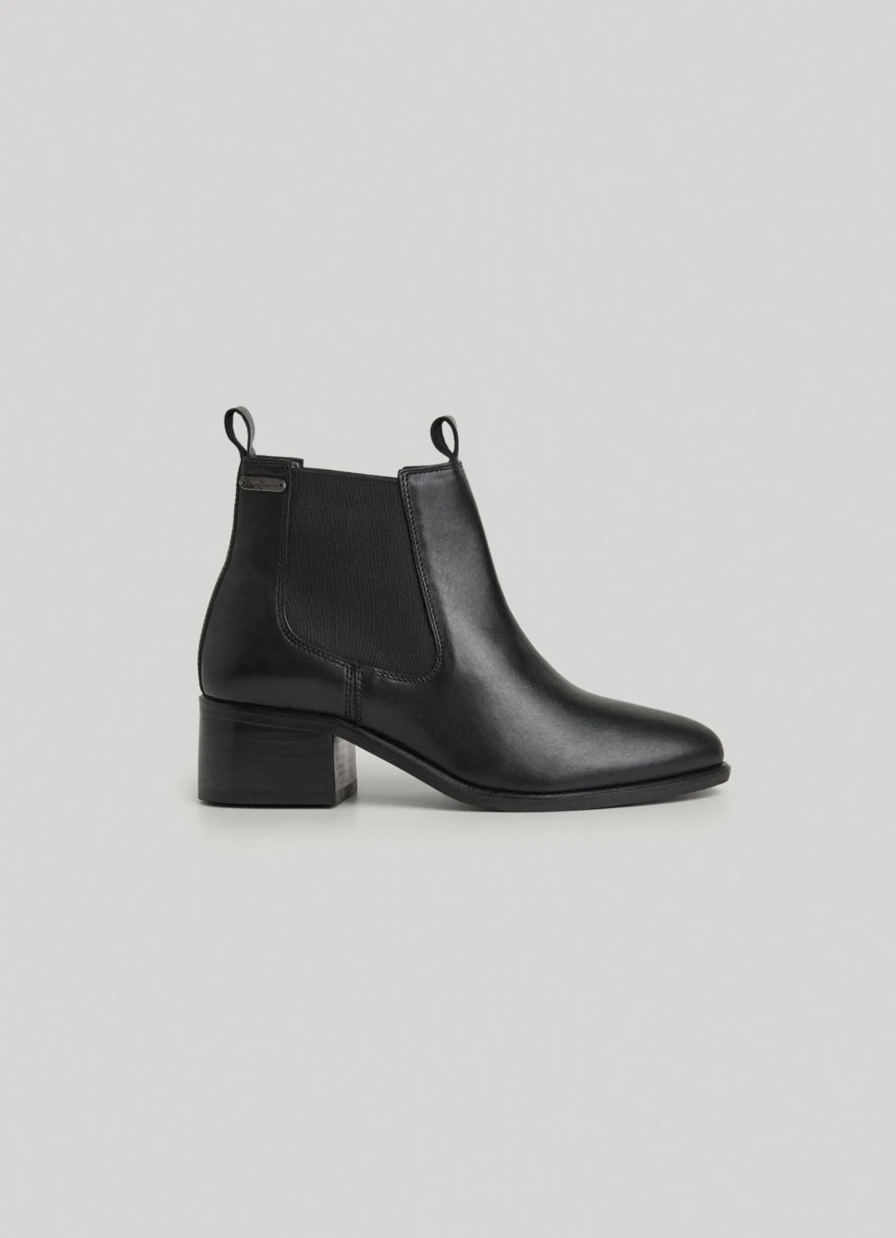 Women Pepe Jeans Zipped Leather Ankle Boots
