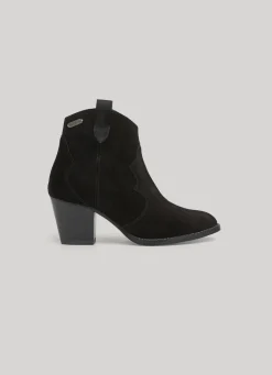 Women Pepe Jeans Zipped Suede Ankle Boots