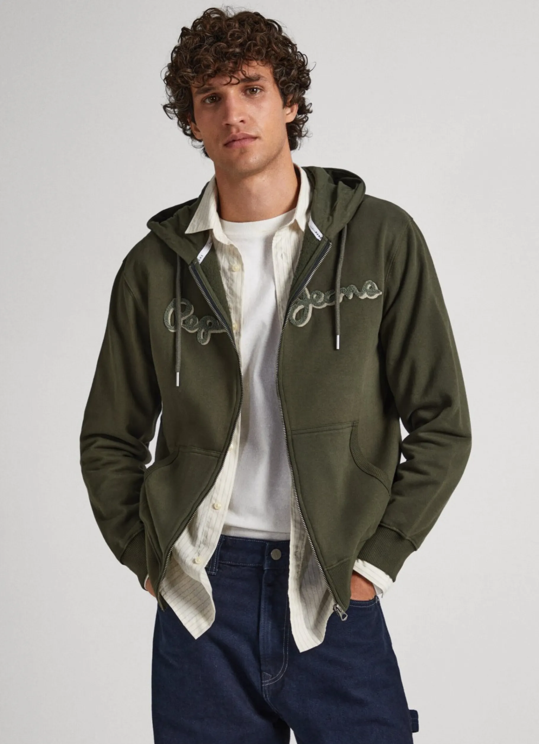 Men Pepe Jeans Zip-Up Sweatshirt
