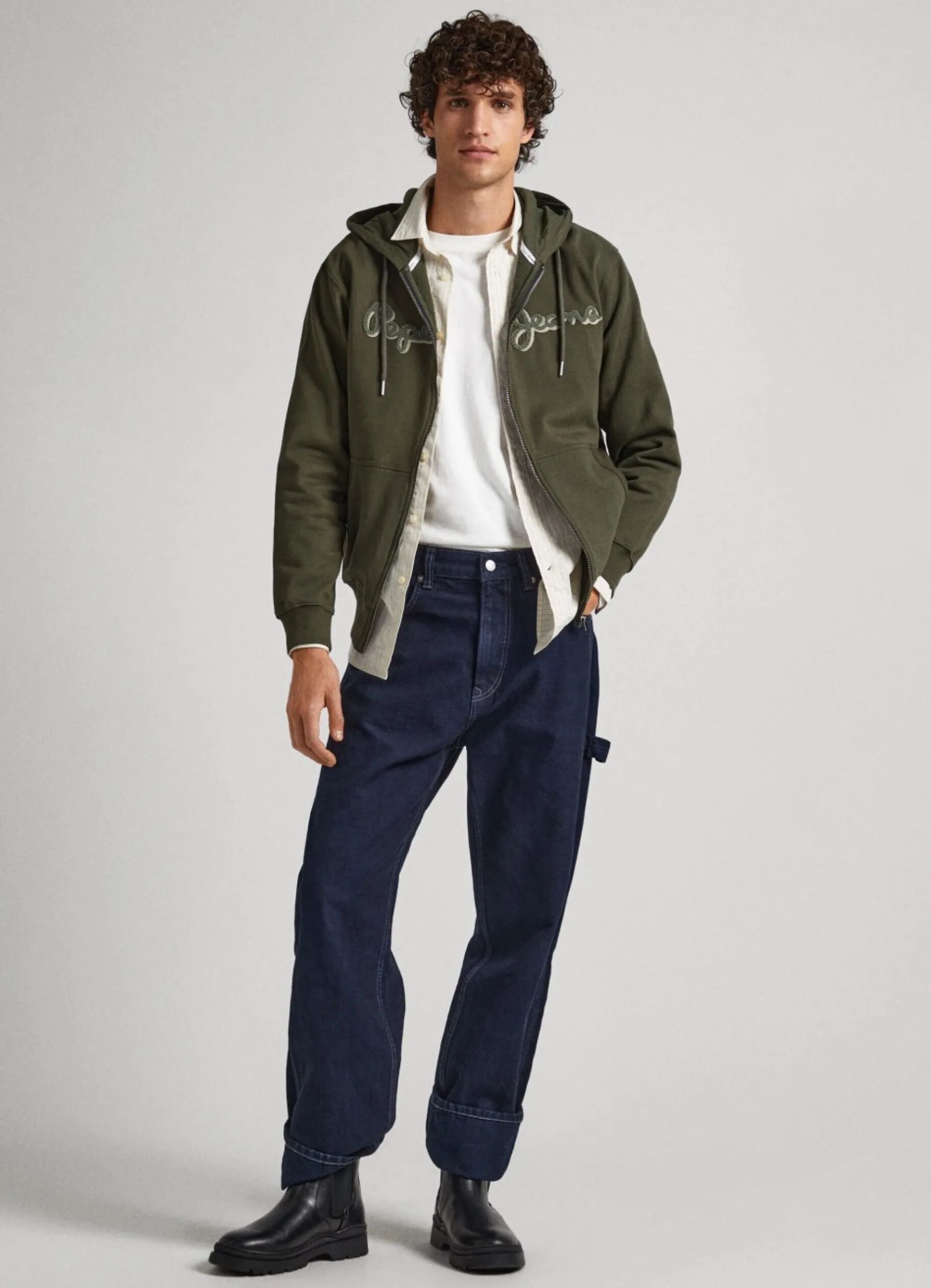 Men Pepe Jeans Zip-Up Sweatshirt