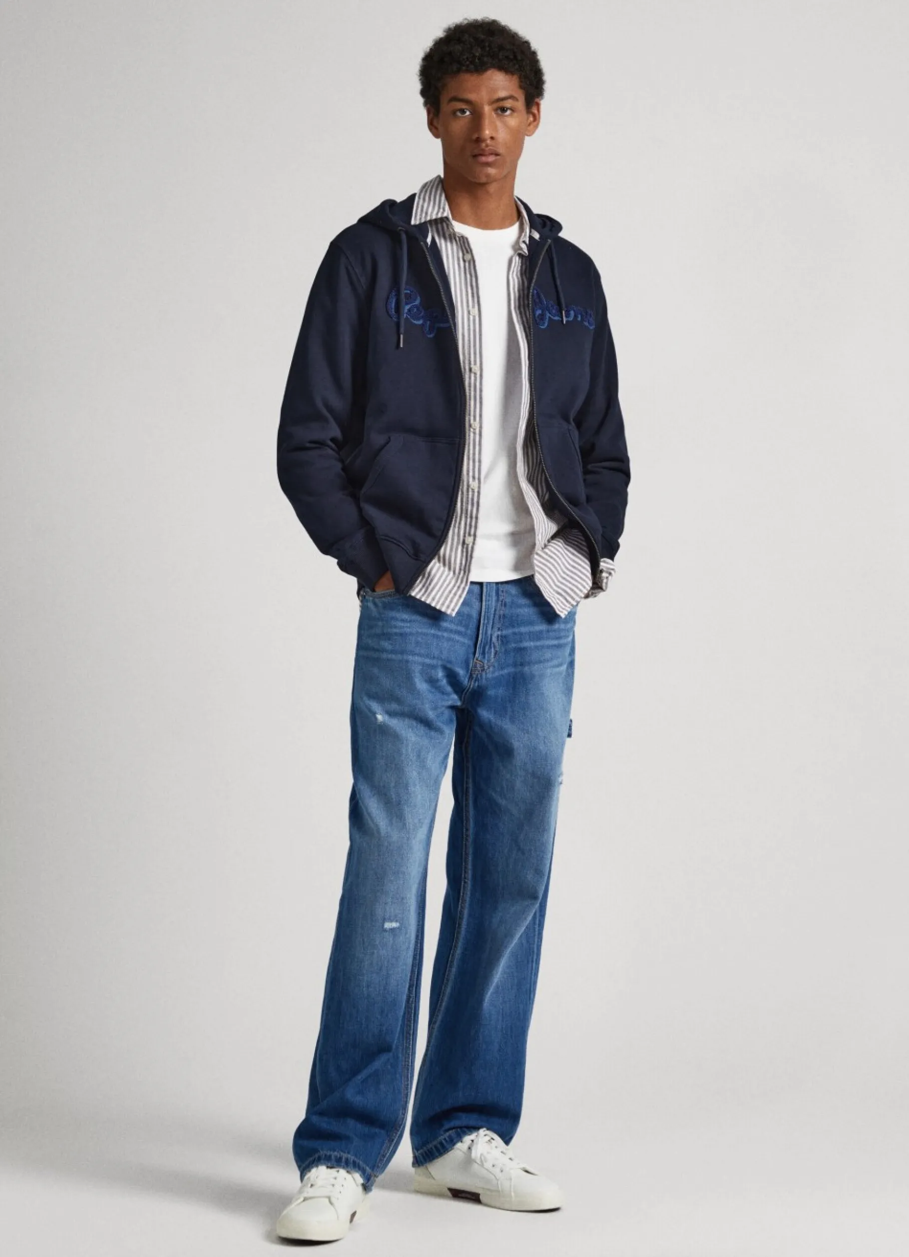 Men Pepe Jeans Zip-Up Sweatshirt