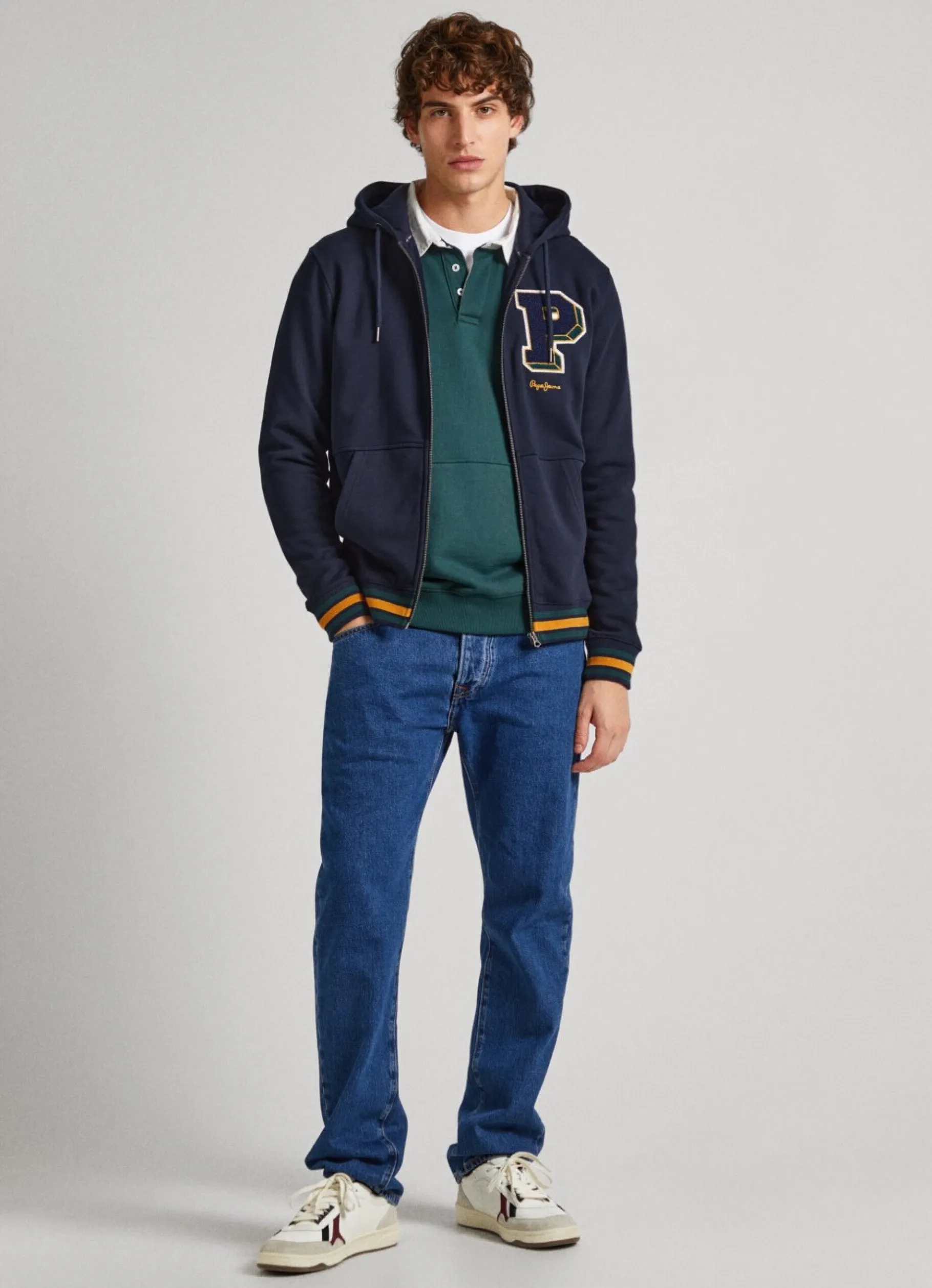 Men Pepe Jeans Zip-Up Sweatshirt